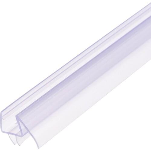 Uxcell 1pc Frameless Glass Shower Door Sweep PVC Door Bottom Side Seal Strip fit 6mm 10mm 12mm 14mm 16mm Glass