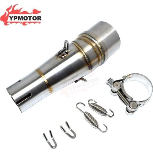 Motorcycle 51MM Slip On Middle Link Exhaust Pipe Mid Link Connection For Kawasaki Ninja 250R 250 08-16 Ninja300 13-17 Z250 Z300