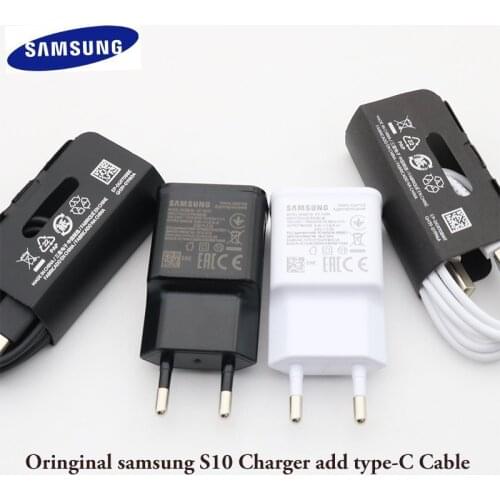 For Samsung S10 S8 S9 Plus Fast Charger Travel Adapter 9V 1.67A Fast Charge 120cm Type C Cable For Samsung Note 10 9 8 A50 A70
