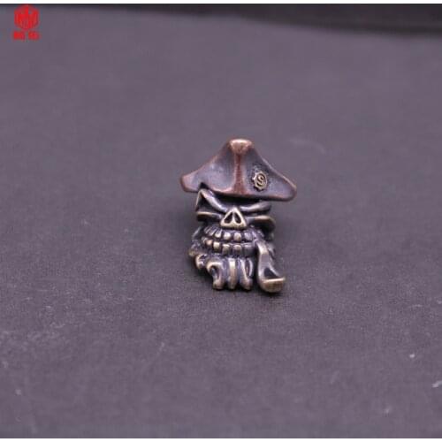 1PC EDC Paracord Beads Pirate Captain Retro Brass Copper Lanyard Pendants Knife Beads Umbrella Rope Cord Necklace Bracelet Beads