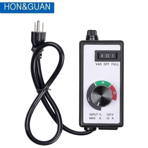 110V Variable 15A Fan Speed Controller for Hydroponics Inline Duct Fan Exhaust with wire