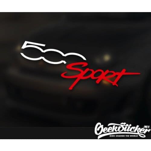 15*4.9cm 500 Sport Car Sticker Waterproof Reflective Vinyl Decal For Fiat 500 Abarth 595 695 Fiat 500c Accessories