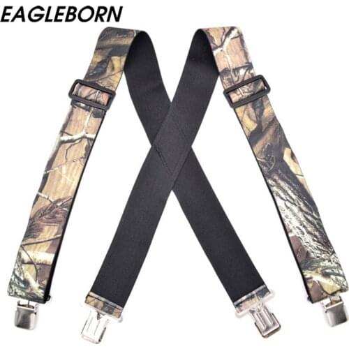 2021 Suspenders Camouflage Suspenders Braces Vintage Outdoor Straps Bretelles Adult 4clips Widening Suspensorio Tirantes 5*125cm