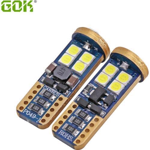 2pcs High quality CANBUS T10 12SMD 3030 LED t10 Car Interior Reading Light w5w 194 168 NO ERROR Signal light car Interior lamp