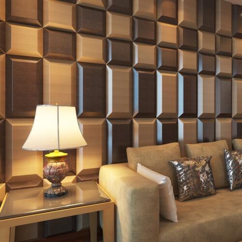 3D Leather Wall Panel Tiles Faux Leather Wall Panels 3D PU Panel Background Sheet