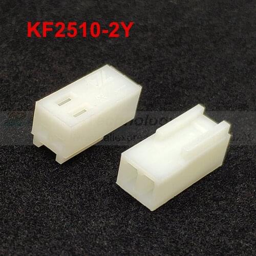 50pcs/lot KF2510 KF2510-2Y Female connector housing 2.54mm 2pin free shipping