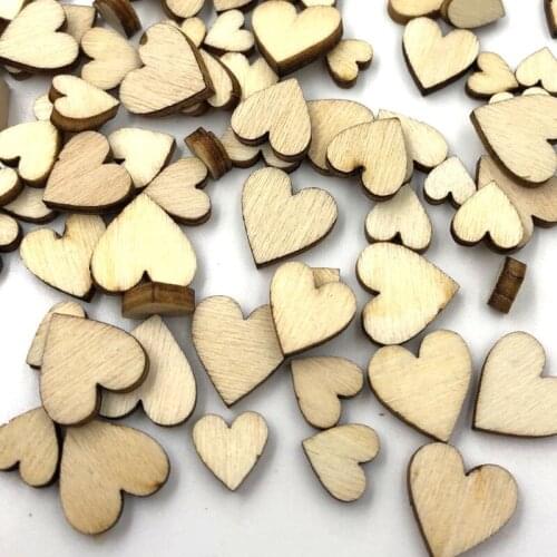 50pcs Mini Heart Wood Buttons Sewing Craft Mix Lots Wholesales WB490