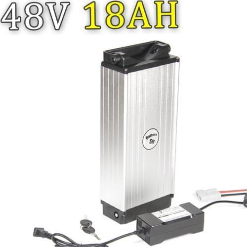 Super power rear rack lithium ion battery 48v 18Ah for ebike electric bicycle battery lithium ion bafang battery with charger