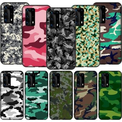 T16 Army Green Camouflage Case for Honor Note 6A 7A 7C 7X 8 8A 8C 8X 9 9A 9X 10X 20 20S 30 Y6P Lite Pro