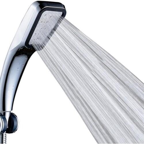 Home Professional Pressurized Water Saving 300 Hole Chrome with ABS Bathroom Showers Square Sprayer Hand Shower Head