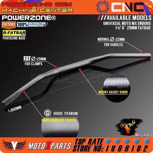 Renthal 1-1/8" Fat Bar 28MM Handlebars Handle Bar Motorcycle Motocross Pit Dirt Bike ATV SX F EXC W CRF WRF YZF KLX RMZ Enduro