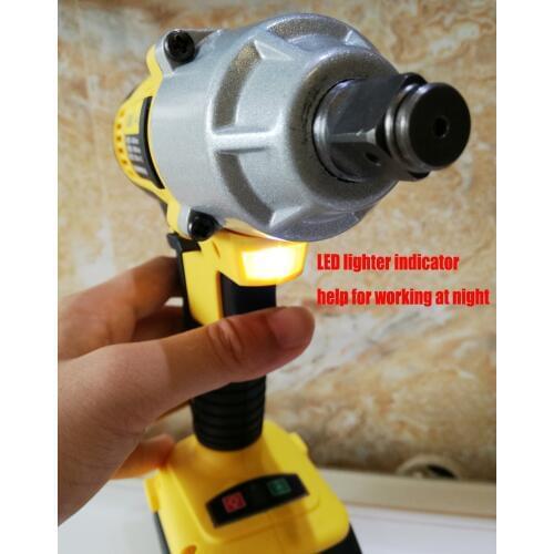 908VF 110-240V Cordless Electric Wrench Impact Socket Wrench 90800mAh Li Battery Hand Drill Installation Power Tools