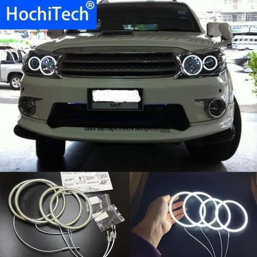 HochiTech For Toyota FORTUNER 2008-2010 Ultra bright SMD white LED angel eyes 2600LM 12V halo ring kit daytime running light DRL