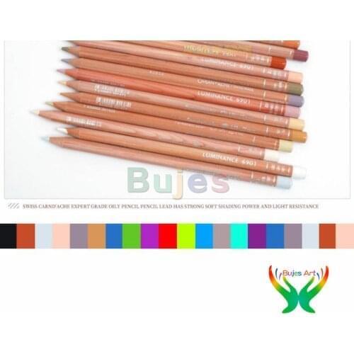 Swiss Original CARAN D'ACHE 76 Color professtional master Artist oily Color Pencil 6901 LUMINANCE single color white skin pencil