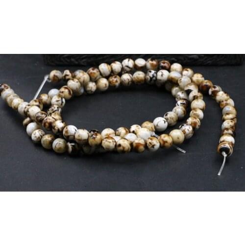 Collectible Treasure Unique Energy Set of 100 2 Strand Tibetan Old Agate Leopard Skin dZi Bead Amulet For DIY 8MM