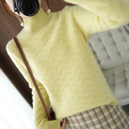 Hot Sale Print Sweaters Women 100% Pure Wool Knitted Jumpers Female 2021 Winter New Soft Pullovers Woolen Clothes