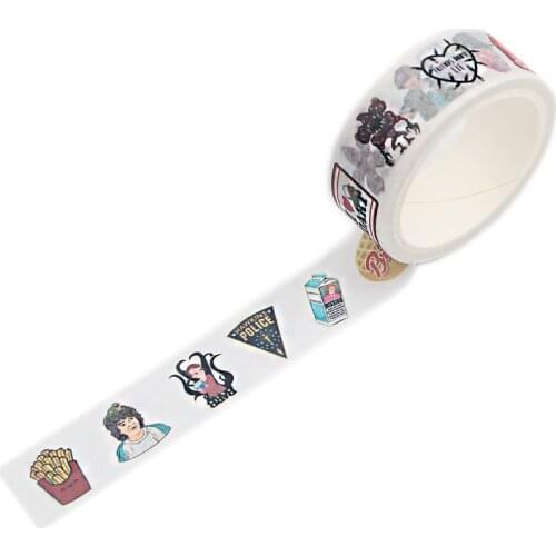 LX191 Strange Things Washi Tape DIY Scrapbooking Sticky Adhesive Washi Paper Tape Printed Patterns Stickerss