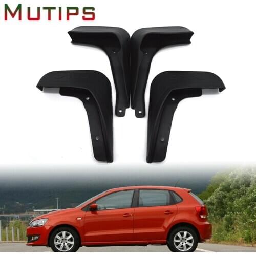 Mutips car front rear mudguard splash guards mud flaps accessories auto For Volkswagen VW Polo Mk5 6R 2010 2011 2012 2013 2014