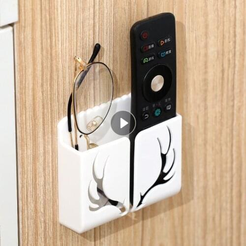 1PC Wall Mounted Storage Box Remote Control Storage Box Air Conditioning Remote Control TV Storage Box Phone Holder Organization