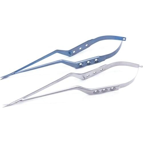 Neurosurgical Surgical Instruments 22.5cm Stainless Steel Gun Shape Microsurgery Scissors