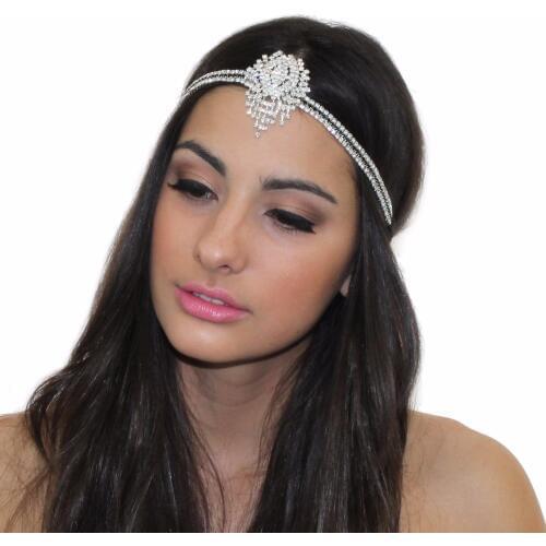 New GREAT GATSBY INSPIRED CRYSTAL PENDANT TIARA HEADPIECE HEADBAND