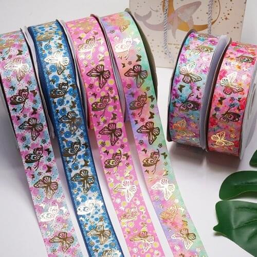 Vanlentines Day printed foil ribbon 50 yard hologram ribbon L1203382