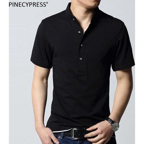 Quality Fashion Cotton Man POLO-shirt Short Sleeve Turn Down Collar Male Polos Casual Patchwork Summer Black Men Polo Shirt