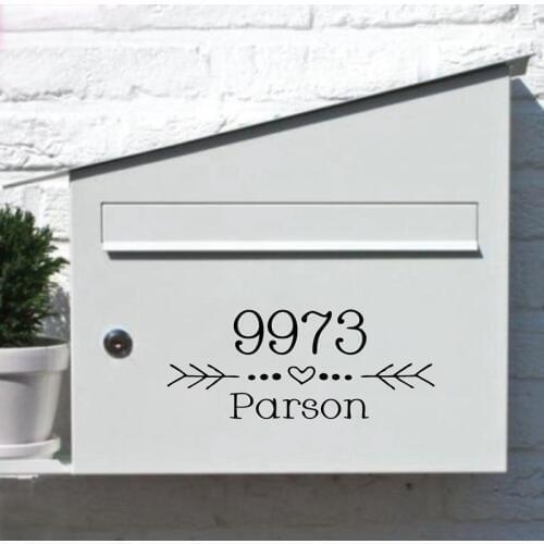 DIY Customized Address On Mailbox Silhouette Decals Wallpaper Removable Adhesives Murals Vinyl Art Sticker Mailbox Accessories