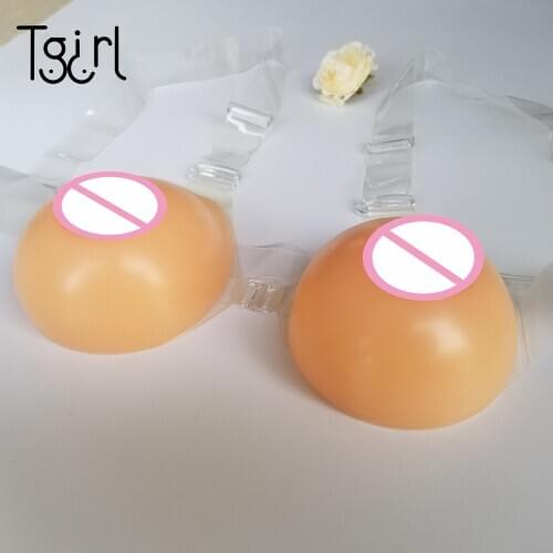 Tgirl Silicone Breast Forms Pseudonym Coser One-Piece Shoulder Strap Drop Fake Breast Sexy Fake Chest For Crossdress Transgender