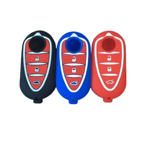 Silicone Key Cover Case Fob Holder for Alfa Romeo 4C Mito Giulietta Myth 159 GTO GTA Car Key Cover Keychain Car Remote Control