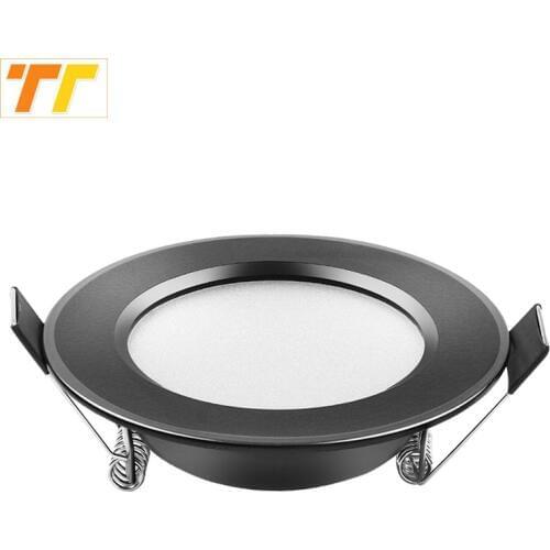 Led downlight lamp Black waterproof 3w 5w 7W 9W 12W 15W led spot 220V 230V ceiling recessed downlights round led panel light