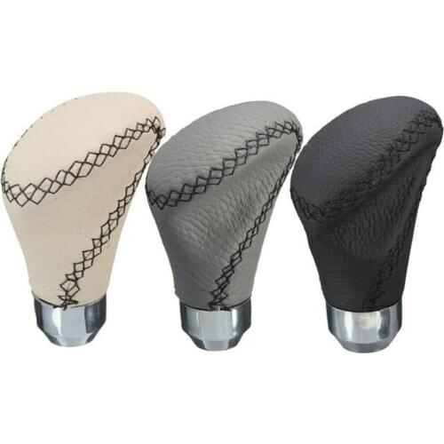 Universal Car Auto Leather Manual Gear Shift Knob Shifter Stick Lever Adapter