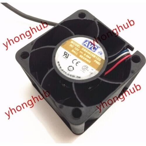 AVC DB04028B12U P002 DC 12V 0.66A 4-Wire 40x40x28mm Server Cooling Fan