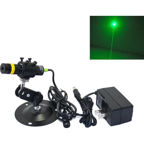 532nm 50mW Green Laser Dot Generator Alignment Module Locator Cutting Machine Wood Lighting Effects +Adapter + holder
