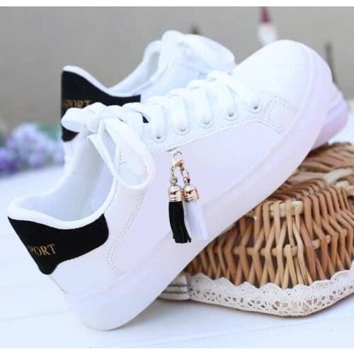 2021 New Shoes for Women Sneakers Wonen Fashion Ladies Sale Womens White Vulcanized Summer Lace Up Outdoor Casual Flats