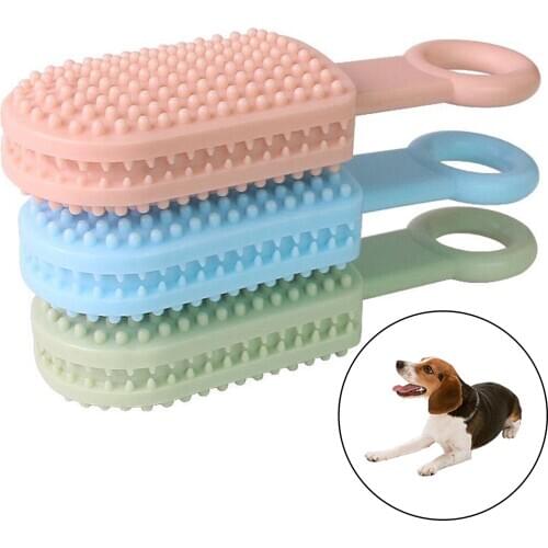 Pet Dog Chew Toy Teeth Cleaning Toothbrush Oral Care Non-toxic Safe