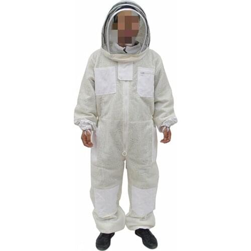 1set beekeeping suit white beekeeping clothing jacket bee suit beekeeper hat mask bee costume for Professional suit