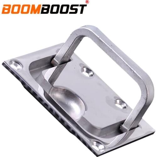 1Pc Boat Marine 316 Stainless Steel Flush Hatch Locker Silver Cabinet Lift Pull Handle Square Buckle For Marine Yacht Hardware