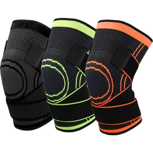 1PCS Knit Knee Pads Breathable Anti-Skid Knee Brace Protection Cycling Basketball Fitness Exercise Gym Sport Support Tools