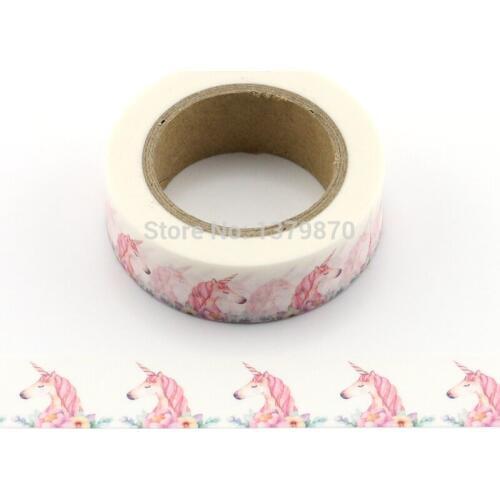 10m Decorative Unicorn Printing Washi Tape Diy Scrapbooking Photo Album School Scrapbooking Tools Kawaii Paper Stickers Mask
