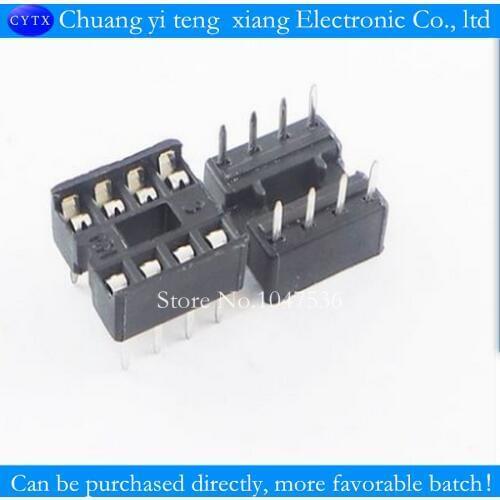 10PCS/LOT 8pin IC socket 8PIN seat DIP8 pin socket 8P IC chip holder 100% good
