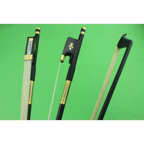 2 pcs new PRO black 4/4 Carbon fiber cello bows ebony frog inlaid copper flower Free Shipping