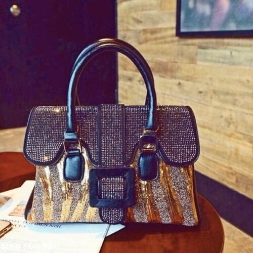 2021 Fashion Sparkle Sequines Womens Bag Shoulder Large Capacity Top Handle Handbag Tote Panelled Bolso Grande Mujer