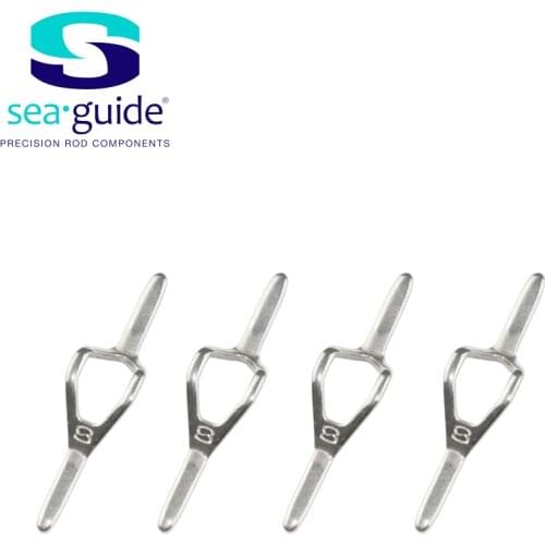 SeaGuide 4pcs Stainless Steel Hook Keeper for Lure and Fly Collapsible Rod Building Component Repair Fishing rod DIY Accessory