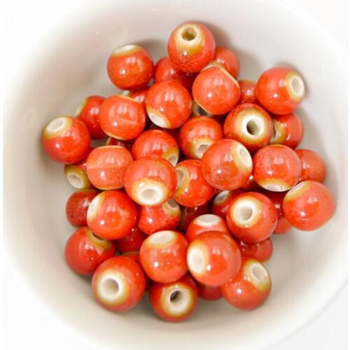 Jingdezhen Ceramic beads handmade DIY porcelain bead for jewelry making 8mm 50pieces/lot beads #A406C