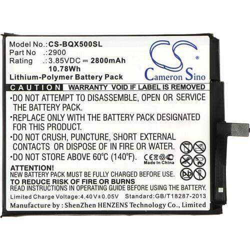 Cameron Sino 2800mAh battery for BQ Aquaris X5 Cyanogen Edition 2900 Mobile, SmartPhone Battery