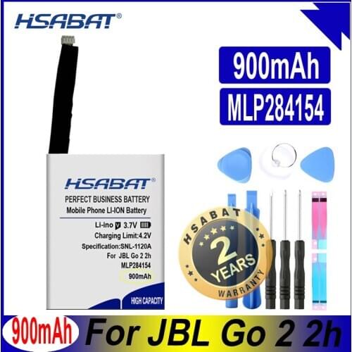 HSABAT MLP284154 900mAh Battery for JBL Go 2 2h Go2 2h Go 2-2h G02 1ICP3/41/54 Batteries