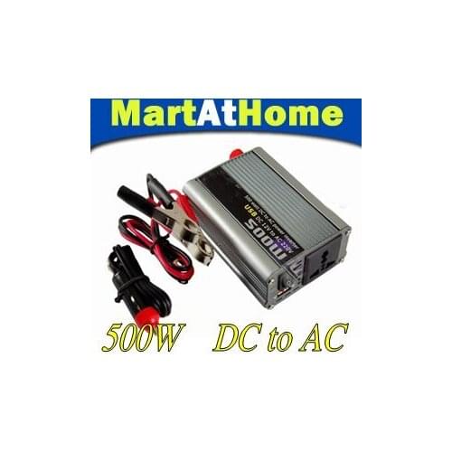 FREE SHIPPING 500 watts 24V DC to 220V AC Car Mobile Power Inverter Modified-sine Wave with USB Port #10186 @CF