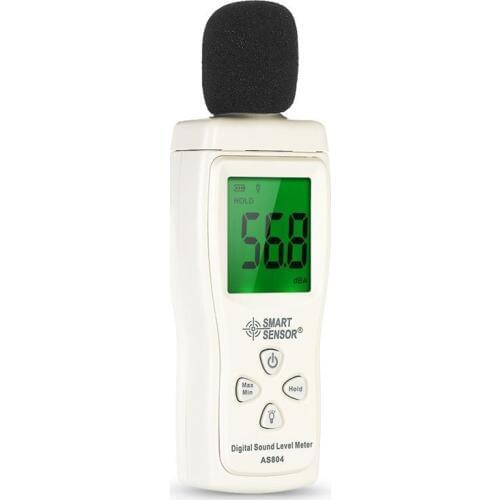 Digital sound level meter Measure 30-130dB Noise dB Decibel meter Monitoring Testers Metro Diagnostic-tool Smart Sensor AS804