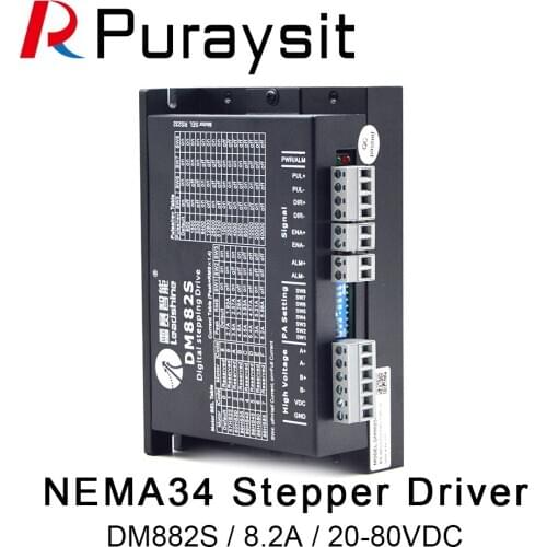 Leadshine Digital Stepper Motor Drive DM882S Updated from AM882 Match for 57HS22 60HS30 86HS35 to 86HS85 Stepper